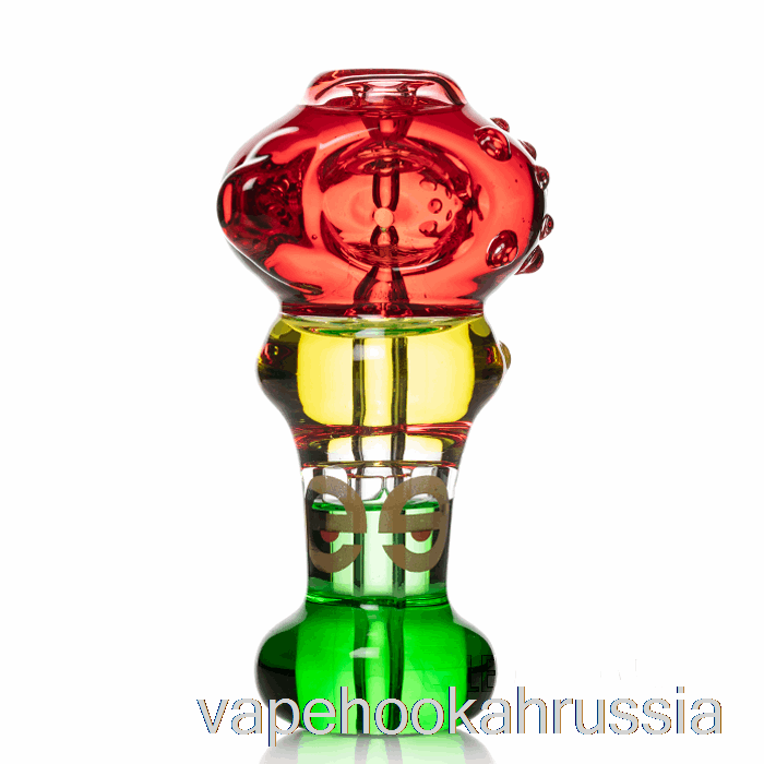 Vape Russia Cheech Glass Тройная замораживаемая ложка Ручная трубка Красный/желтый/зеленый
